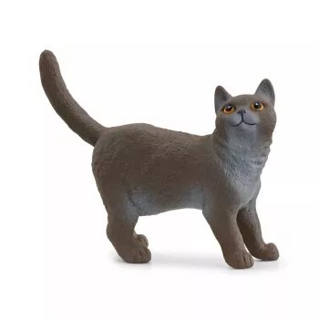 Schleich Britu īsspalvainais kaķis modelis 13973, brūni pelēks, 3+ gadiem