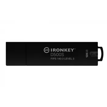 Kingston Technology IronKey 128GB D500S FIPS 140-3 Lvl 3 AES-256 šifrēts USB zibatmiņas disks