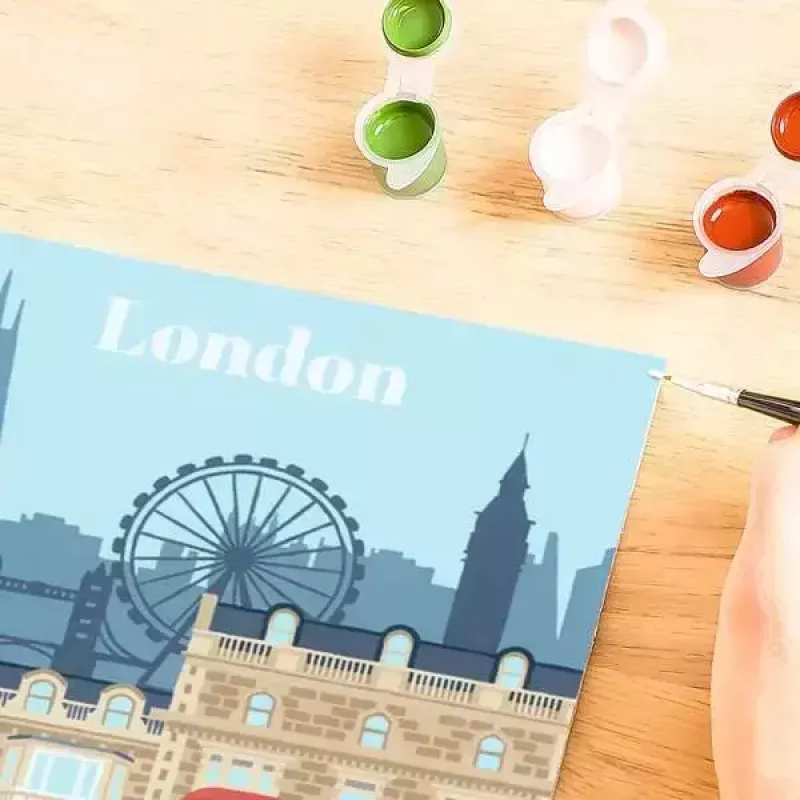 Gleznošanas komplekts Ravensburger CreArt — Krāsainā Londona (23525) audekla krāsošanai pēc numuriem