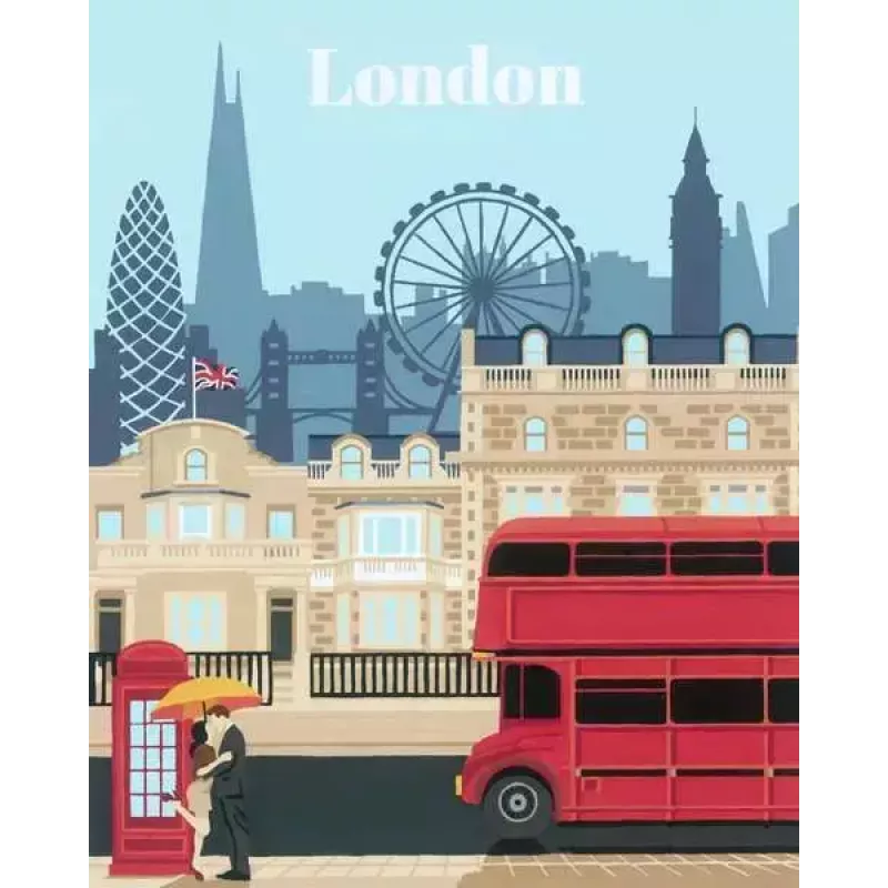 Gleznošanas komplekts Ravensburger CreArt — Krāsainā Londona (23525) audekla krāsošanai pēc numuriem