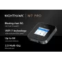Tīkla maršrutētājs Netgear Nighthawk M7 Pro — Tri‑joslu Wi‑Fi 2.4/5/6 GHz, 5G Sub6, LTE, Gigabit Ethernet, USB-C, pārnēsājams, melns
