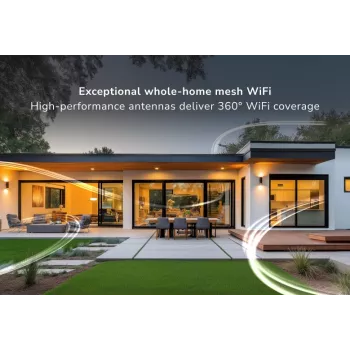 NETGEAR Orbi 370 divjoslu (2.4 GHz / 5 GHz) Wi-Fi 7 (802.11be) balts iekšējās antenas