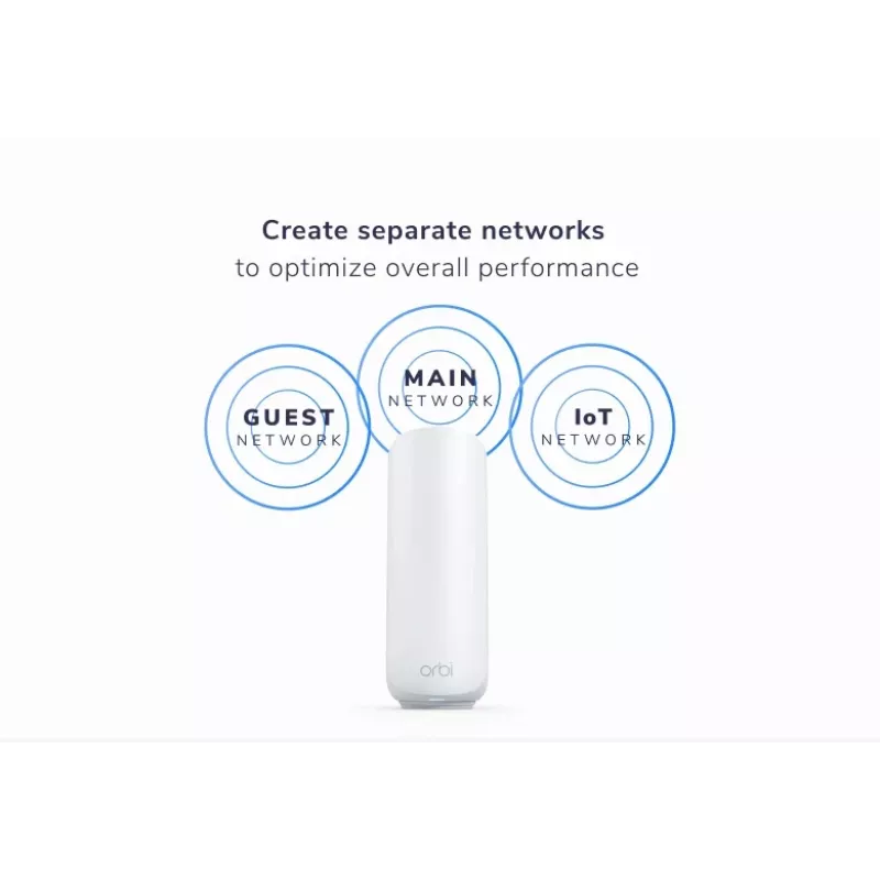 NETGEAR Orbi 370 papildsatelīts - Dual-band Wi-Fi 7, balts, iekšējās antenas