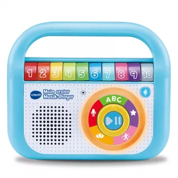 VTech Baby Mans pirmais mūzikas atskaņotājs, muzikālā rotaļlieta, 2 gadi, AA, 480 g, zila, balta
