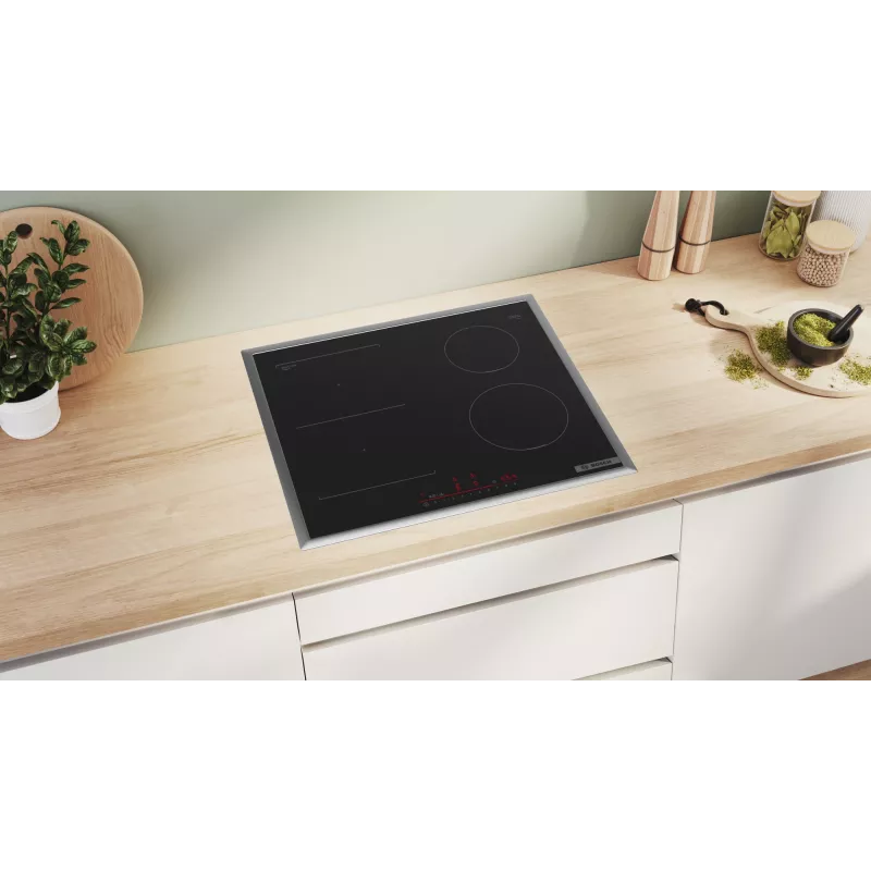 Bosch Serie 6 PVS645HB1E indukcijas plīts virsma, melna, iebūvējama, 60 cm, 4 zonas