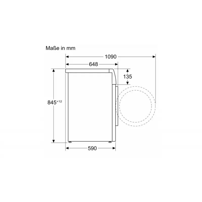 Bosch Serie 8 WGB244A40 veļas mazgājamā mašīna, priekšējā ielāde, 9 kg, 1257 RPM, balta