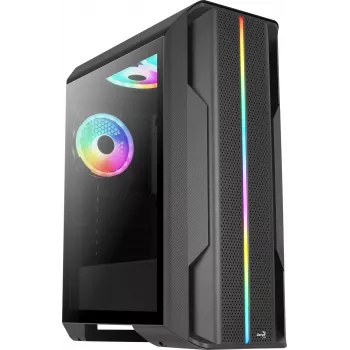 Aerocool SPLINTER DUO ATX Gaming korpuss 3x ARGB 12cm ventilatori + priekšējais siets