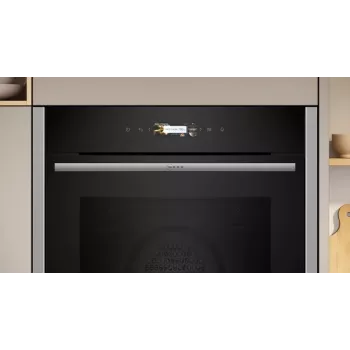 Neff N 70 B24CR71N0 cepeškrāsns 71 L Melna, Nerūsējošais tērauds