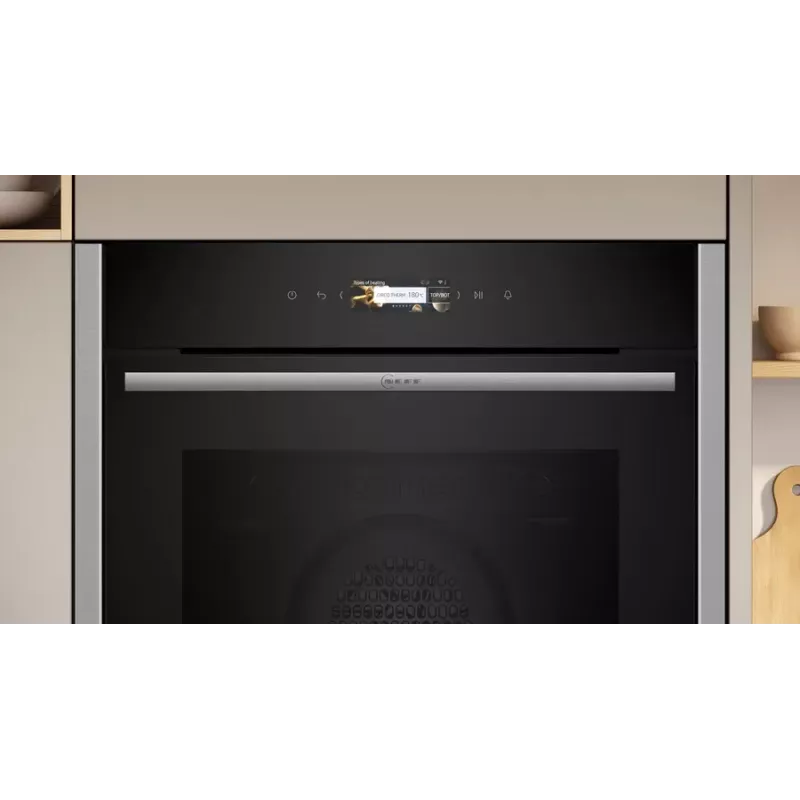 Neff N 70 B24CR71N0 cepeškrāsns 71 L Melna, Nerūsējošais tērauds