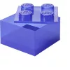 Uzglabāšanas kaste Room Copenhagen LEGO Storage Brick 4 Top Lid Glitter — violeta/caurspīdīga