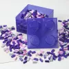 Uzglabāšanas kaste Room Copenhagen LEGO Storage Brick 4 Top Lid Glitter — violeta/caurspīdīga