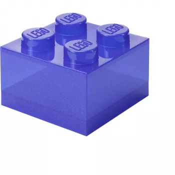 Uzglabāšanas kaste Room Copenhagen LEGO Storage Brick 4 Top Lid Glitter — violeta/caurspīdīga