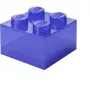 Uzglabāšanas kaste Room Copenhagen LEGO Storage Brick 4 Top Lid Glitter — violeta/caurspīdīga
