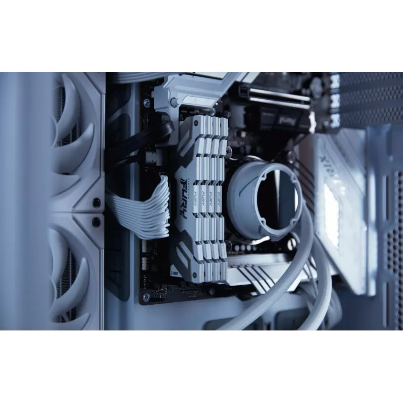 Kingston Technology FURY 32GB 8000MT/s DDR5 CL38 DIMM (2 moduļu komplekts) Renegade White XMP