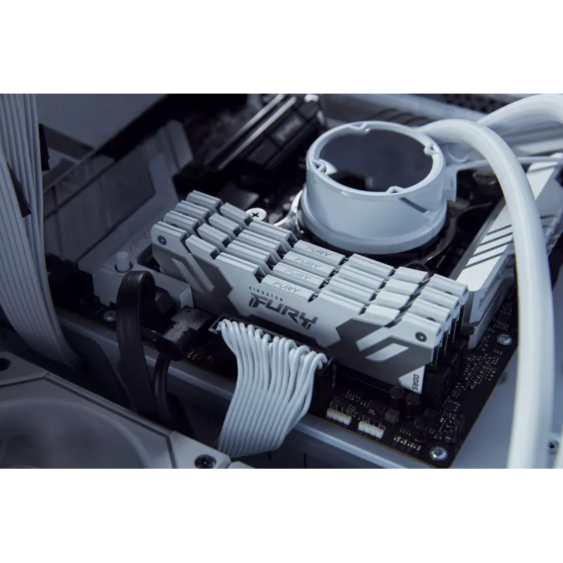 Kingston Technology FURY 32GB 8000MT/s DDR5 CL38 DIMM (2 moduļu komplekts) Renegade White XMP