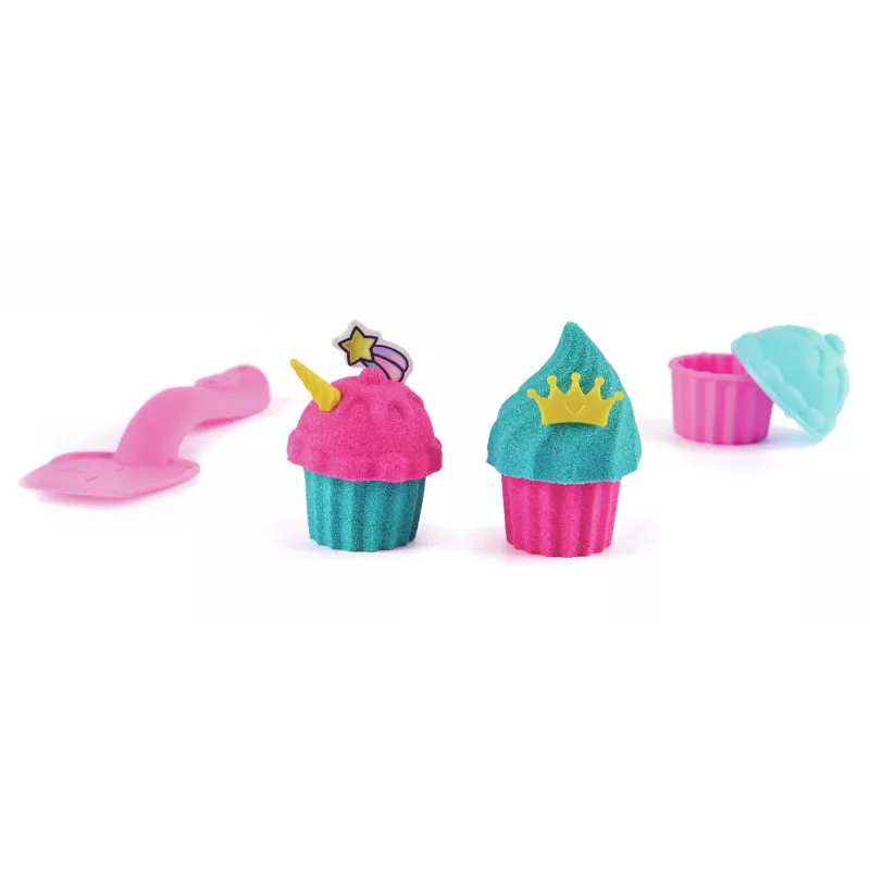 Kinetic Sand Shimmer Unicorn Bake Shoppe komplekts, 16oz (Shimmer Teal un Pink Neon), 8 vienradža rīki, sensoriskā rotaļlieta bērniem no 3 gadu vecuma