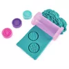 Kinetic Sand Shimmer Unicorn Bake Shoppe komplekts, 16oz (Shimmer Teal un Pink Neon), 8 vienradža rīki, sensoriskā rotaļlieta bērniem no 3 gadu vecuma