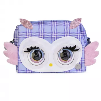 Purse Pets Print Perfect Hoot Couture Pūce - Interaktīva Rotaļlieta un Rokassomiņa ar vairāk nekā 30 Skaņām un Reakcijām, Meiteņu Rotaļlietas no 5 Gadiem