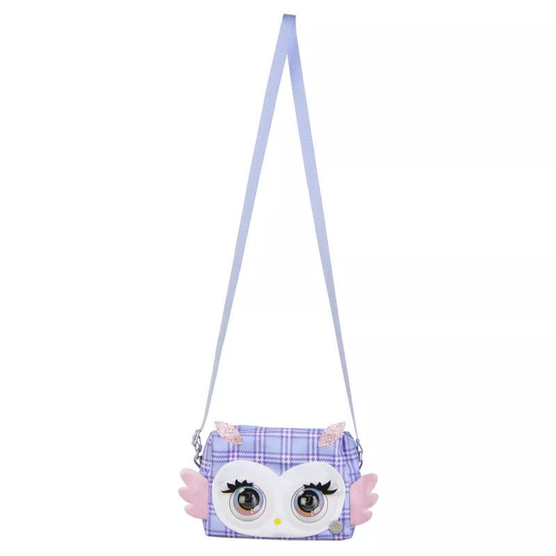 Purse Pets Print Perfect Hoot Couture Pūce - Interaktīva Rotaļlieta un Rokassomiņa ar vairāk nekā 30 Skaņām un Reakcijām, Meiteņu Rotaļlietas no 5 Gadiem
