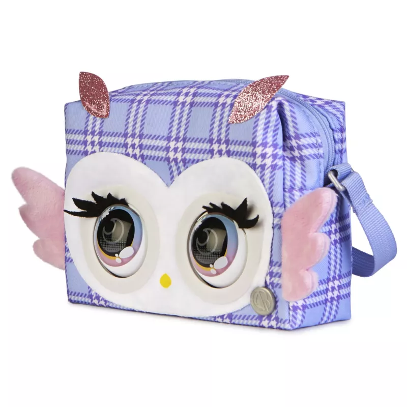 Purse Pets Print Perfect Hoot Couture Pūce - Interaktīva Rotaļlieta un Rokassomiņa ar vairāk nekā 30 Skaņām un Reakcijām, Meiteņu Rotaļlietas no 5 Gadiem