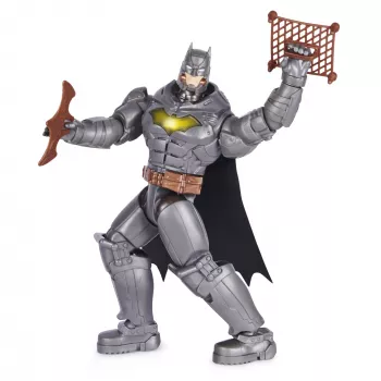 Spin Master Batman 30 cm Deluxe rotaļu darbības figūra, sitiena un mešanas funkcija, 5 piederumi, gaismas un skaņas efekti, no 4 gadiem