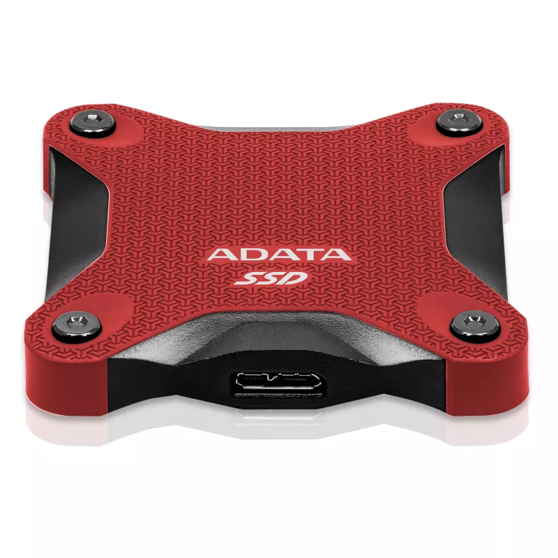 Ārējais SSD ADATA SD620 512 GB, USB 3.2 Gen 2 Micro-USB B, sarkans, silikona korpuss