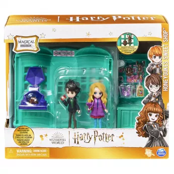 Wizarding World Harry Potter Magical Minis Honeydukes Saldumu Veikals ar 2 Ekskluzīvām Figūrām un 5 Aksesuāriem, Rotaļlieta Bērniem no 6 Gadiem