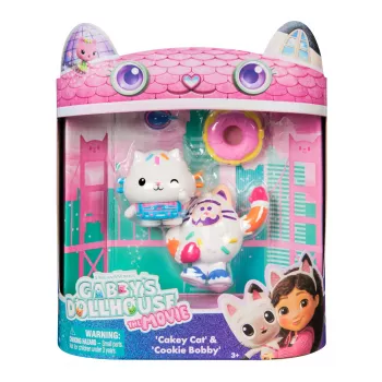 Gabija's Dollhouse: Filma, Cakey Cat & Cookie Bobby, rotaļu figūras ar 2 aksesuāriem, bērnu rotaļlietas meitenēm un zēniem no 3 gadu vecuma