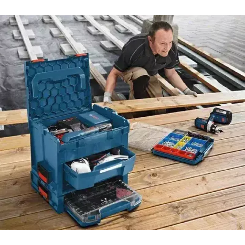 Bosch 1 600 A01 9YY nodalījumu komplekts uzglabāšanas kastēm, melns