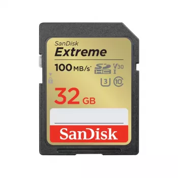 WESTERN DIGITAL Extreme 32GB SDHC atmiņas karte līdz 100 MB/s UHS-I Class 10 U3 V30
