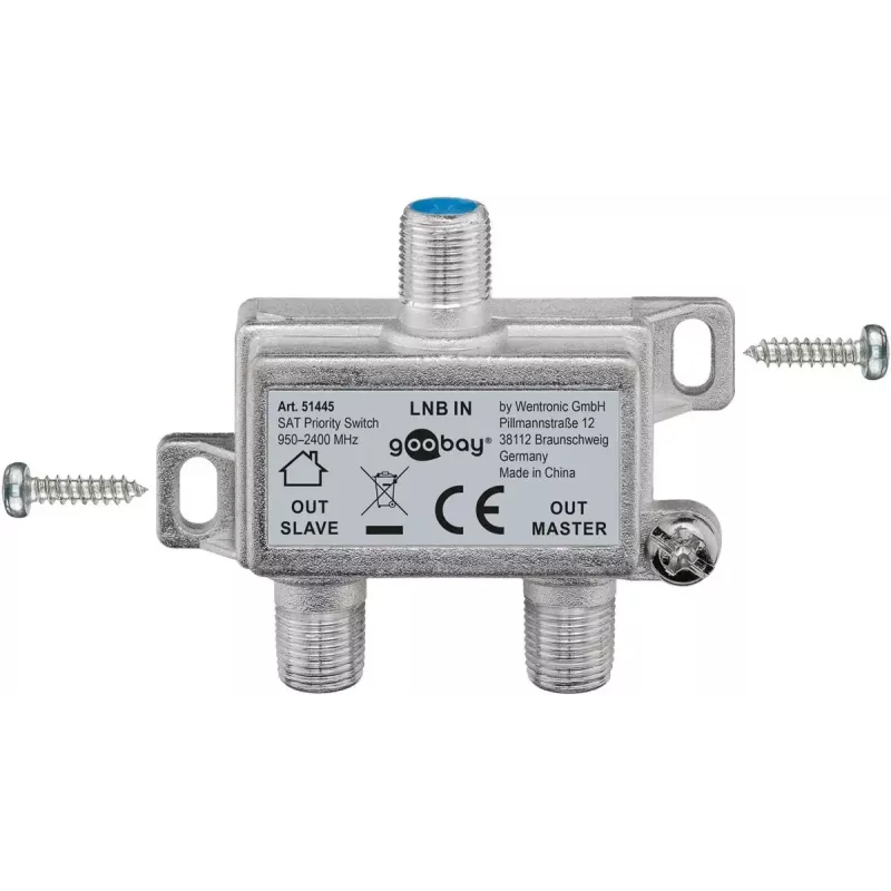 Goobay SAT Priority Splitter kabeļa sadalītājs