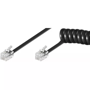 Spiralvads Goobay tālruņa klausulei 4m RJ-10 RJ-10