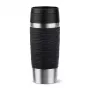 EMSA Travel Mug Waves 360 ml melna nerūsējošā tērauda ceļojumu krūze