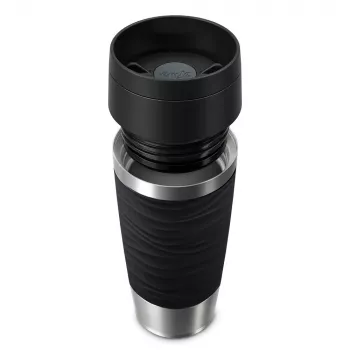 EMSA Travel Mug Waves 360 ml melna nerūsējošā tērauda ceļojumu krūze