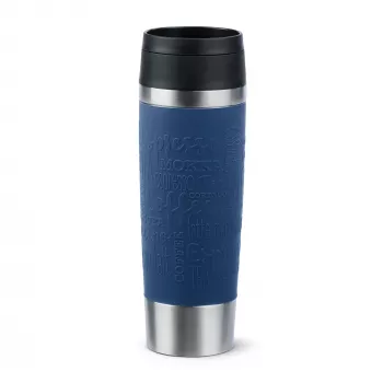 EMSA Travel Mug Classic N2022100 ceļojumu krūze 500 ml, melna, zila, nerūsējošais tērauds