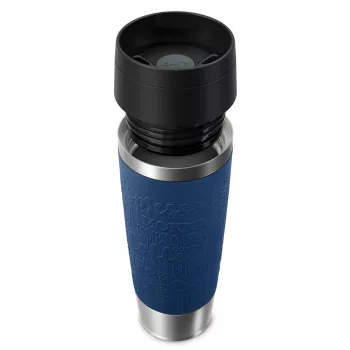 EMSA Travel Mug Classic N2022100 ceļojumu krūze 500 ml, melna, zila, nerūsējošais tērauds
