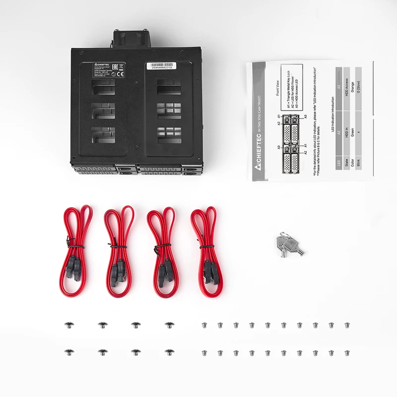 Chieftec CBP-425 aizmugurējais panelis (backplane) 4x 2,5 inch HDD/SSD, melns