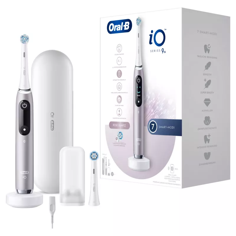 Oral-B iO Series 9n pieaugušo rotējošā-oscilējošā zobu birste, roza
