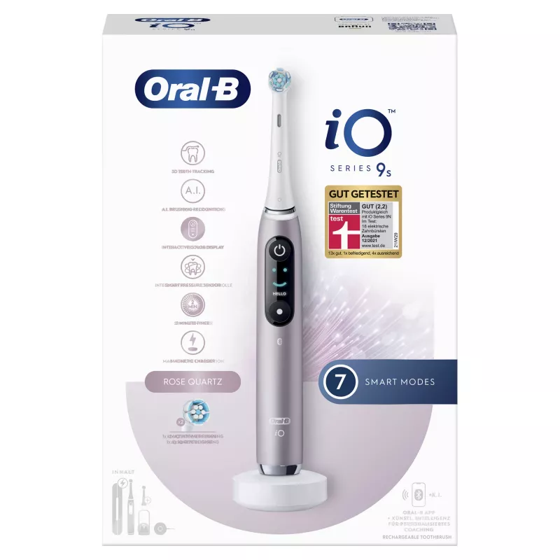 Oral-B iO Series 9n pieaugušo rotējošā-oscilējošā zobu birste, roza