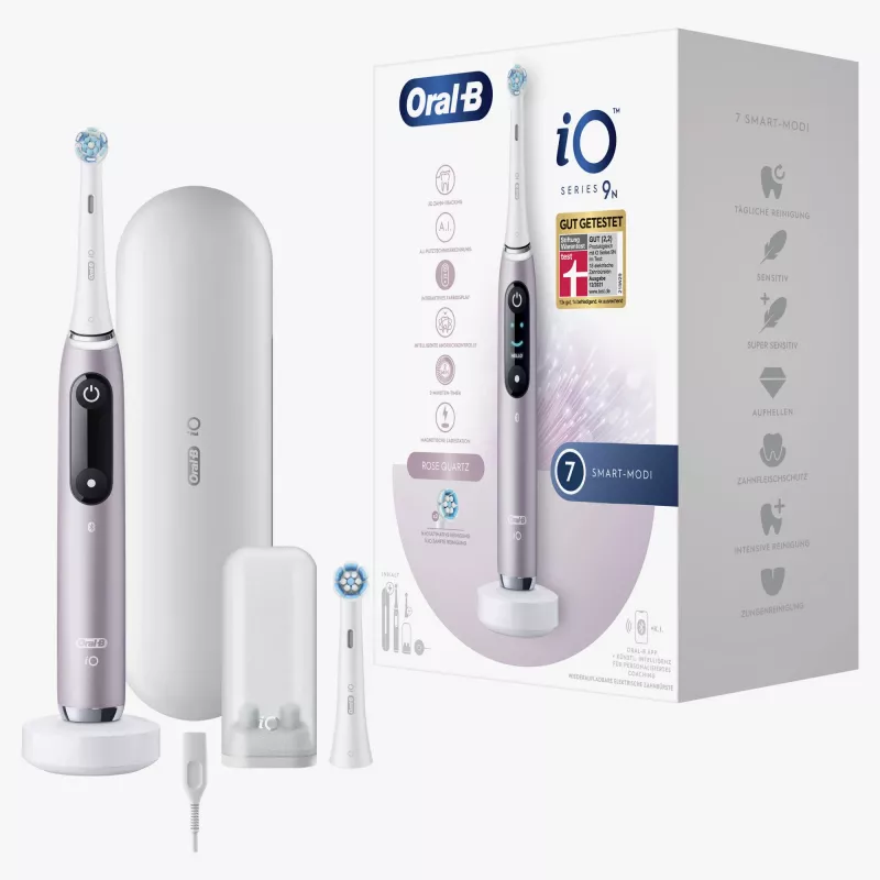 Oral-B iO Series 9n pieaugušo rotējošā-oscilējošā zobu birste, roza