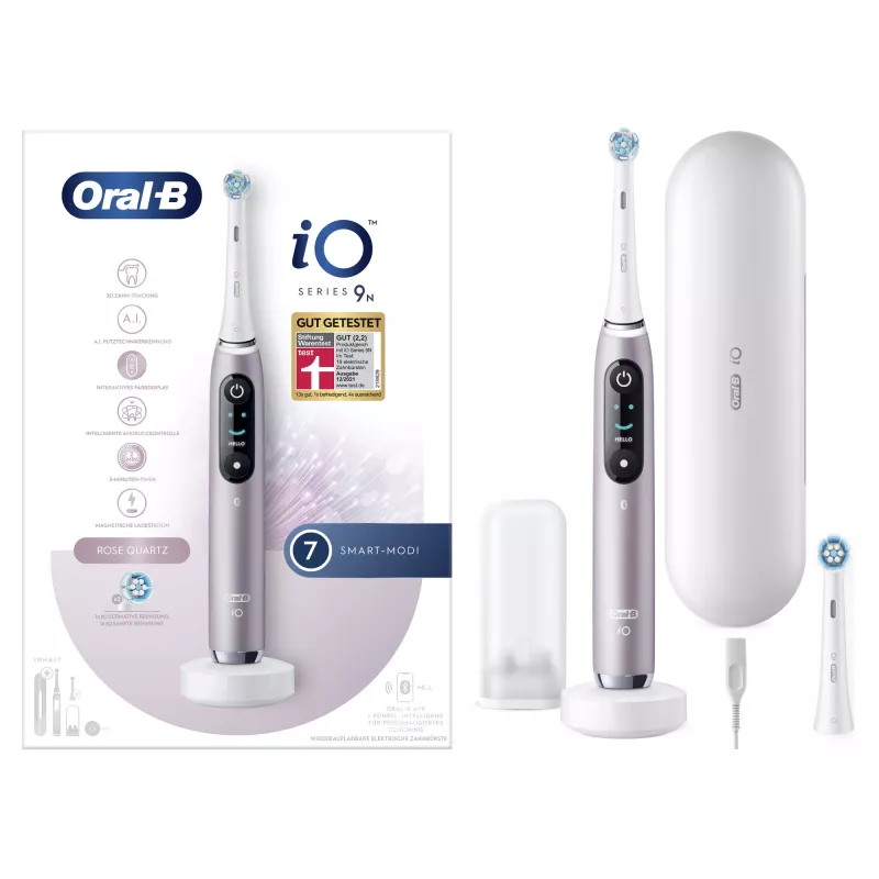 Oral-B iO Series 9n pieaugušo rotējošā-oscilējošā zobu birste, roza