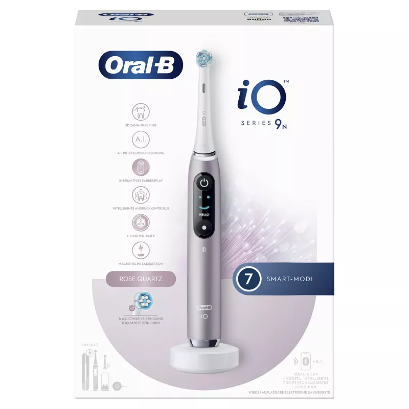 Oral-B iO Series 9n pieaugušo rotējošā-oscilējošā zobu birste, roza