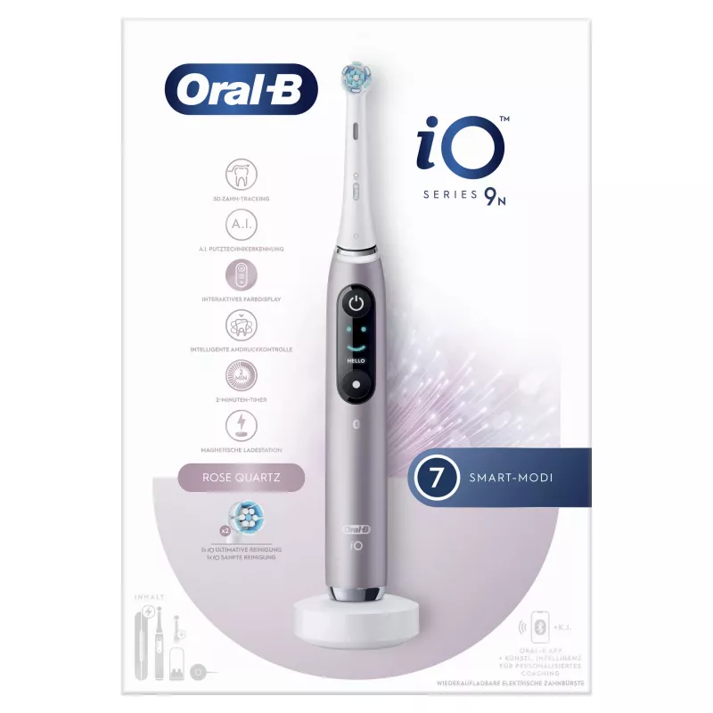 Oral-B iO Series 9n pieaugušo rotējošā-oscilējošā zobu birste, roza