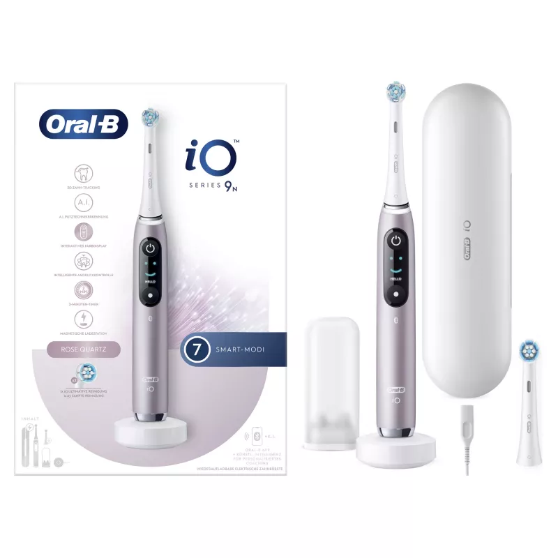Oral-B iO Series 9n pieaugušo rotējošā-oscilējošā zobu birste, roza
