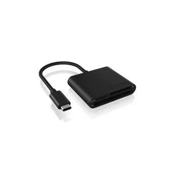 ICY BOX IB-CR301-C3 karšu lasītājs USB 3.2 Gen 1 (3.1 Gen 1) Type-C Melns