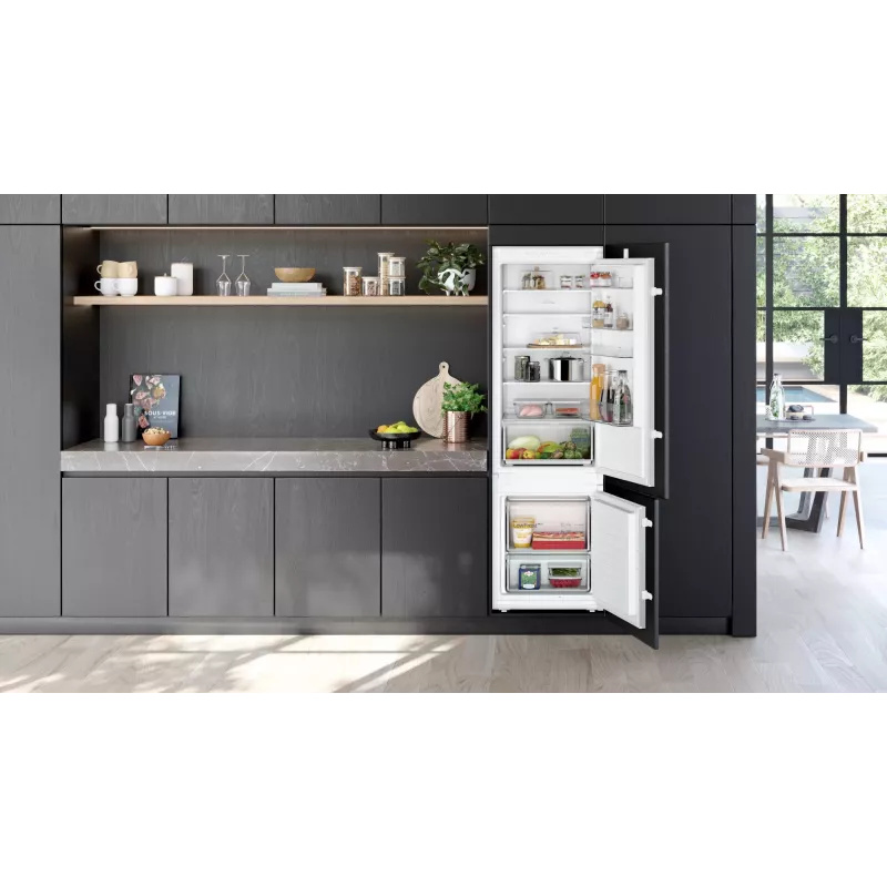 Siemens iQ100 KI87VNSE0 ledusskapis-saldētājs iebūvējamais 270 L Balts