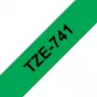 Brother TZE-741 līmlentes kasete Melns uz zaļa TZ