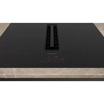 Siemens iQ300 ED611BS16E indukcijas plīts ar tvaika nosūcēju, melna, iebūvējama, 60 cm