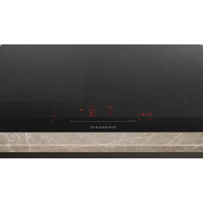 Siemens iQ700 EX675HEC1E iebūvējamā indukcijas plīts virsma, melna, 60 cm, 4 zonas