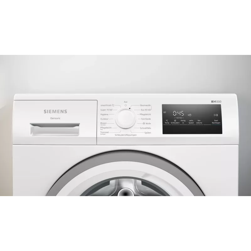 Siemens iQ300 WM14N127 veļas mazgājamā mašīna, priekšējā ielāde, 8 kg, 1400 RPM, balta